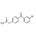 structure of CAS# 890099-46-4, 4-(3-Bromobenzoyl)phenyl acetate;4-Acetoxy-3'-bromobenzophenone