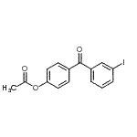 structure of CAS# 890099-50-0, 4-(3-Iodobenzoyl)phenyl acetate;4-Acetoxy-3'-iodobenzophenone