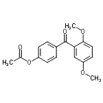 结构式 CAS# 890100-21-7, 4-(2,5-二甲氧基苯甲酰基)苯基乙酸酯