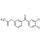 structure of CAS# 890100-32-0, 3-(3,4-Dichlorobenzoyl)phenyl acetate;3-Acetoxy-3',4'-dichlorobenzophenone