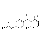 structure of CAS# 890100-33-1, 4-(2,6-Dimethylbenzoyl)phenyl acetate;4-Acetoxy-2',6'-dimethylbenzophenone