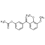 结构式 CAS# 890100-36-4, 3-(2,3-二甲氧基苯甲酰基)苯基乙酸酯