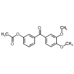 结构式 CAS# 890100-42-2, 3-(3,4-二甲氧基苯甲酰基)苯基乙酸酯