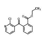 结构式 CAS# 890100-43-3, 乙基2-[(2-氯-3-吡啶基)羰基]苯甲酸酯