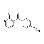 结构式 CAS# 890100-45-5, 4-[(2-氯-3-吡啶基)羰基]苯甲腈