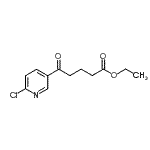 结构式 CAS# 890100-65-9, 乙基5-(6-氯-3-吡啶基)-5-氧代戊酸酯