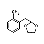 结构式 CAS# 89012-55-5, 2-(2-甲基苄基)-1,3-二氧戊环