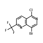结构式 CAS# 890301-89-0, 8-溴-5-氯-2-(三氟甲基)-1,6-萘啶
