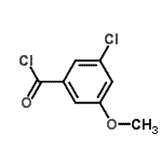 structure of CAS# 89106-53-6, 3-Chloro-5-methoxybenzoyl chloride;3-chloro-5-methoxybenzoyl chloride
