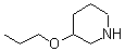 structure of CAS# 89122-72-5, 3-Propoxypiperidine;3-propoxypiperidine;3-Propoxy-piperidine;BAS 07338572