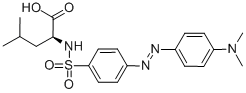 structure of CAS# 89131-12-4, Dabsyl-L-Leucine;N-[[4-[[4-(Dimethylamino)Phenyl]Azo]Phenyl]Sulfonyl]-L-Leucine;4-Dimethylaminoazobenzene-4'-Sulfonyl-L-Leucine Dbs-Leu-OH;4-DIMETHYLAMINOAZOBENZENE-4'-SULFONYL-L-LEUCINE