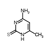 结构式 CAS# 89180-08-5, 4-氨基-6-甲基-2(1H)-嘧啶硫酮