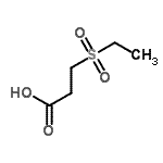 结构式 CAS# 89211-36-9, 3-(乙基磺酰基)丙酸