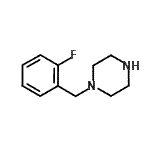 structure of CAS# 89292-78-4, 1-(2-Fluorobenzyl)piperazine;[(2-fluorophenyl)methyl]piperazine;1- piperazine;1-(2-Fluorobenzyl)-piperazine