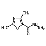 structure of CAS# 89598-65-2, 2,4-Dimethyl-1,3-oxazole-5-carbohydrazide;2,4-dimethyloxazole-5-carbohydrazide;MFCD12827519
