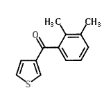 structure of CAS# 896618-58-9, (2,3-Dimethylphenyl)(3-thienyl)methanone;3-(2,3-Dimethylbenzoyl)thiophene
