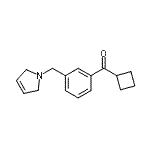 structure of CAS# 898749-69-4, Cyclobutyl[3-(2,5-dihydro-1H-pyrrol-1-ylmethyl)phenyl]methanone;Cyclobutyl 3-(3-pyrrolinomethyl)phenyl ketone