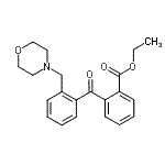 结构式 CAS# 898750-14-6, 乙基2-[2-(4-吗啉基甲基)苯甲酰基]苯甲酸酯