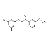 结构式 CAS# 898750-16-8, 3-(3-氯-5-氟苯基)-1-(3-甲氧基苯基)-1-丙酮