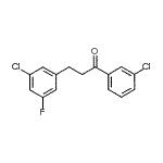 结构式 CAS# 898750-52-2, 3-(3-氯-5-氟苯基)-1-(3-氯苯基)-1-丙酮