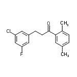 structure of CAS# 898750-70-4, 3-(3-Chloro-5-fluorophenyl)-1-(2,5-dimethylphenyl)-1-propanone;3-(3-chloro-5-fluorophenyl)-2',5'-dimethylpropiophenone