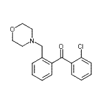 structure of CAS# 898750-71-5, (2-Chlorophenyl)[2-(4-morpholinylmethyl)phenyl]methanone;2-Chloro-2'-morpholinomethyl benzophenone