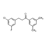 structure of CAS# 898750-79-3, 3-(3-Chloro-5-fluorophenyl)-1-(3,5-dimethylphenyl)-1-propanone;3-(3-chloro-5-fluorophenyl)-3',5'-dimethylpropiophenone