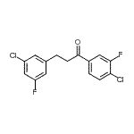 structure of CAS# 898750-85-1, 3-(3-Chloro-5-fluorophenyl)-1-(4-chloro-3-fluorophenyl)-1-propanone;4'-chloro-3-(3-chloro-5-fluorophenyl)-3'-fluoropropiophenone