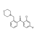 结构式 CAS# 898750-89-5, (2-氯-4-氟苯基)[2-(4-吗啉基甲基)苯基]甲酮