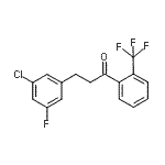 结构式 CAS# 898750-97-5, 3-(3-氯-5-氟苯基)-1-[2-(三氟甲基)苯基]-1-丙酮