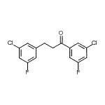 structure of CAS# 898751-16-1, 1,3-Bis(3-chloro-5-fluorophenyl)-1-propanone;3'-chloro-3-(3-chloro-5-fluorophenyl)-5'-fluoropropiophenone