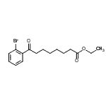 结构式 CAS# 898751-34-3, 乙基8-(2-溴苯基)-8-氧代辛酸酯