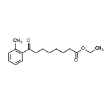 structure of CAS# 898751-42-3, Ethyl 8-(2-methylphenyl)-8-oxooctanoate;ethyl 8-(2-methylphenyl)-8-oxooctanoate