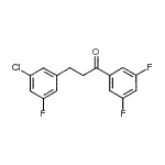 结构式 CAS# 898751-52-5, 3-(3-氯-5-氟苯基)-1-(3,5-二氟苯基)-1-丙酮