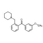 structure of CAS# 898751-77-4, (3-Methoxyphenyl)[2-(1-piperidinylmethyl)phenyl]methanone;3'-Methoxy-2-piperidinomethyl benzophenone