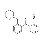 structure of CAS# 898751-83-2, 2-[2-(1-Piperidinylmethyl)benzoyl]benzonitrile;2-Cyano-2'-piperidinomethyl benzophenone