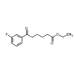 structure of CAS# 898752-12-0, Ethyl 6-(3-fluorophenyl)-6-oxohexanoate;ethyl 6-(3-fluorophenyl)-6-oxohexanoate