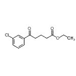 structure of CAS# 898752-16-4, Ethyl 5-(3-chlorophenyl)-5-oxopentanoate;ethyl 5-(3-chlorophenyl)-5-oxovalerate