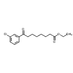 structure of CAS# 898752-20-0, Ethyl 8-(3-chlorophenyl)-8-oxooctanoate;ethyl 8-(3-chlorophenyl)-8-oxooctanoate