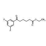 structure of CAS# 898752-40-4, Ethyl 6-(3,5-difluorophenyl)-6-oxohexanoate;ethyl 6-(3,5-difluorophenyl)-6-oxohexanoate