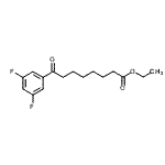 structure of CAS# 898752-46-0, Ethyl 8-(3,5-difluorophenyl)-8-oxooctanoate;ethyl 8-(3,5-difluorophenyl)-8-oxooctanoate