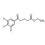 structure of CAS# 898752-52-8, Ethyl 5-oxo-5-(3,4,5-trifluorophenyl)pentanoate;Ethyl 5-oxo-5-(3,4,5-trifluorophenyl)valerate