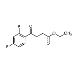 structure of CAS# 898753-06-5, Ethyl 4-(2,4-difluorophenyl)-4-oxobutanoate;Ethyl 2,4-Difluorophenyacetylacetate;ethyl 4-(2,4-difluorophenyl)-4-oxobutyrate