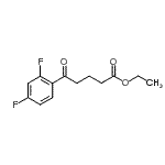 structure of CAS# 898753-08-7, Ethyl 5-(2,4-difluorophenyl)-5-oxopentanoate;ethyl 5-(2,4-difluorophenyl)-5-oxovalerate
