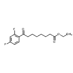 结构式 CAS# 898753-12-3, 乙基8-(2,4-二氟苯基)-8-氧代辛酸酯