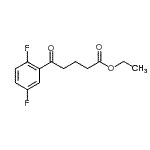 structure of CAS# 898753-16-7, Ethyl 5-(2,5-difluorophenyl)-5-oxopentanoate;ethyl 5-(2,5-difluorophenyl)-5-oxovalerate
