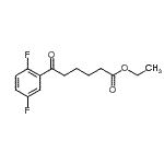 结构式 CAS# 898753-18-9, 乙基6-(2,5-二氟苯基)-6-氧代己酸酯