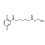 structure of CAS# 898753-20-3, Ethyl 7-(2,5-difluorophenyl)-7-oxoheptanoate;ethyl 7-(2,5-difluorophenyl)-7-oxoheptanoate
