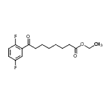structure of CAS# 898753-22-5, Ethyl 8-(2,5-difluorophenyl)-8-oxooctanoate;ethyl 8-(2,5-difluorophenyl)-8-oxooctanoate