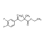 structure of CAS# 898753-59-8, Ethyl 4-(3,4-difluorophenyl)-2,2-dimethyl-4-oxobutanoate;ethyl 4-(3,4-difluorophenyl)-2,2-dimethyl-4-oxobutyrate